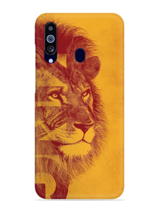 Gold Lion Crown Art Snap Case for Samsung Galaxy M40