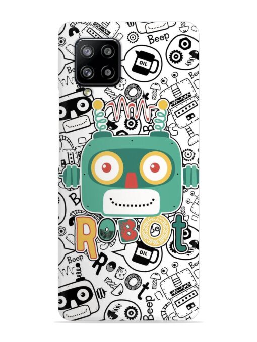 Robot Modern Seamless Pattern Snap Case for Samsung Galaxy M42 (5G) Zapvi