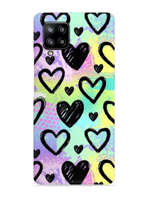 Bright Pattern Hearts Snap Case for Samsung Galaxy M42 (5G) Zapvi