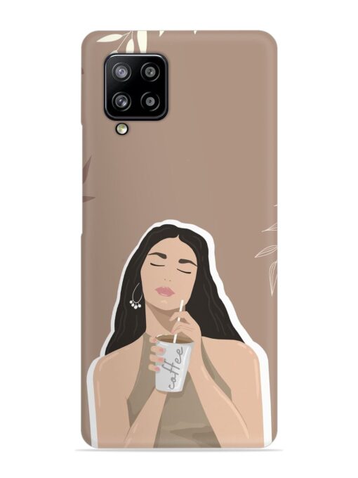 Girl With Coffee Snap Case for Samsung Galaxy M42 (5G) Zapvi