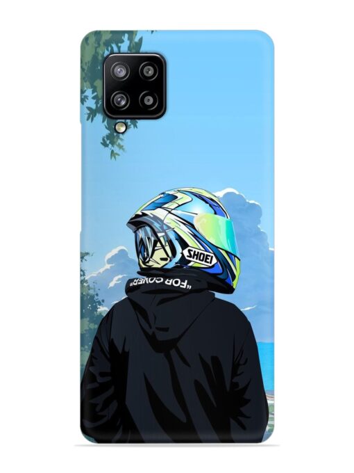 Rider With Helmet Snap Case for Samsung Galaxy M42 (5G)