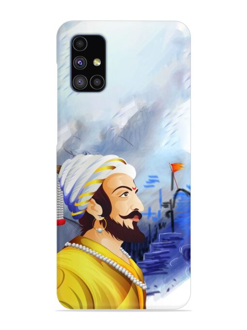 Shivaji Maharaj Color Paint Art Snap Case for Samsung Galaxy M51 Zapvi