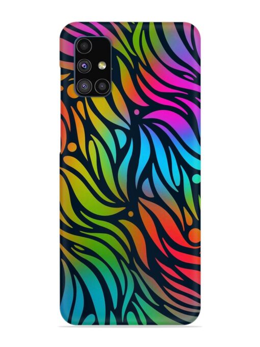 Abstract Leaf Design Snap Case for Samsung Galaxy M51 Zapvi