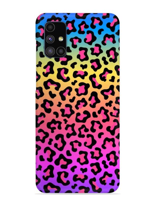 Neon Rainbow Colored Snap Case for Samsung Galaxy M51 Zapvi