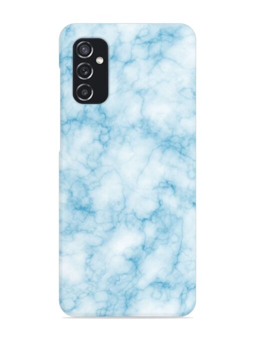 Blue White Natural Marble Snap Case for Samsung Galaxy M52 (5G) Zapvi