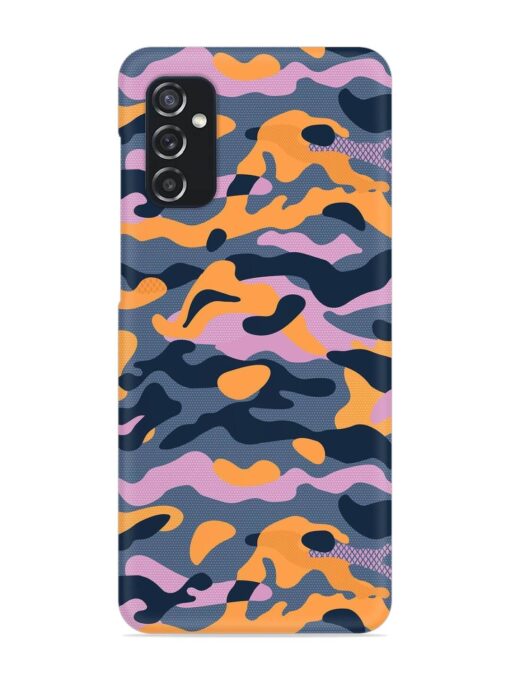 Camouflage Army Military English Orange Art Snap Case for Samsung Galaxy M52 (5G) Zapvi