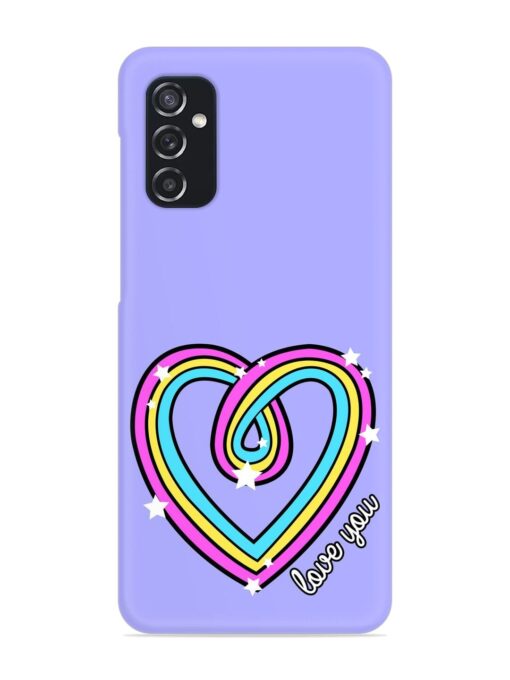 Colorful Rainbow Heart Snap Case for Samsung Galaxy M52 (5G) Zapvi