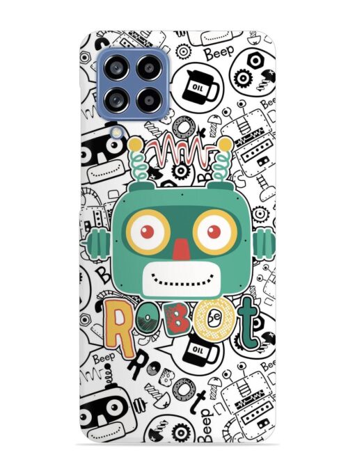 Robot Modern Seamless Pattern Snap Case for Samsung Galaxy M53 (5G) Zapvi