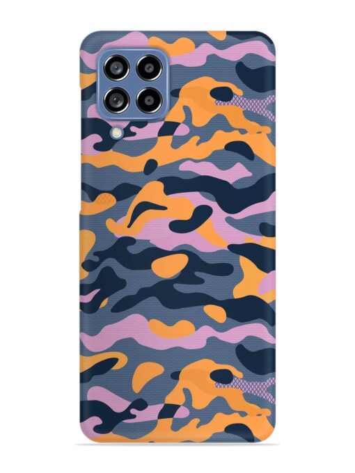 Camouflage Army Military English Orange Art Snap Case for Samsung Galaxy M53 (5G) Zapvi