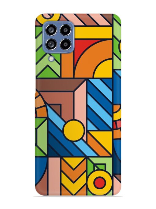 Colorful Geometric Snap Case for Samsung Galaxy M53 (5G) Zapvi