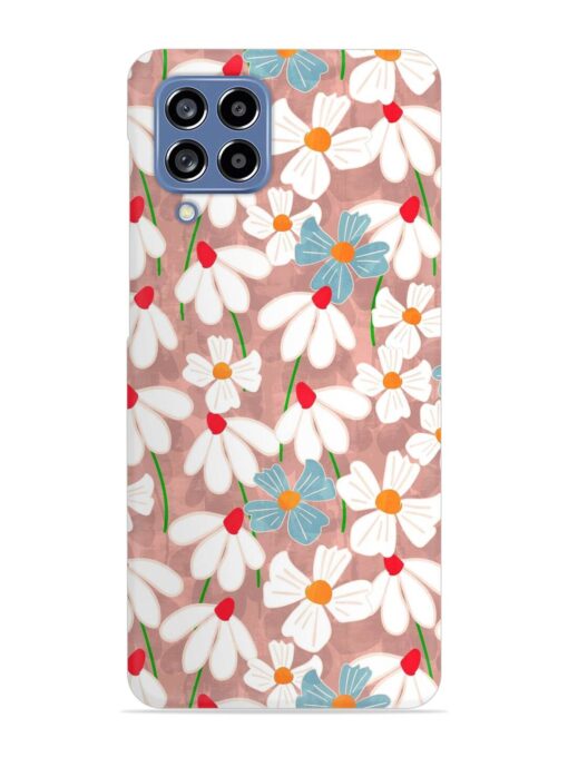 Abstract Petal Flowers Snap Case for Samsung Galaxy M53 (5G) Zapvi