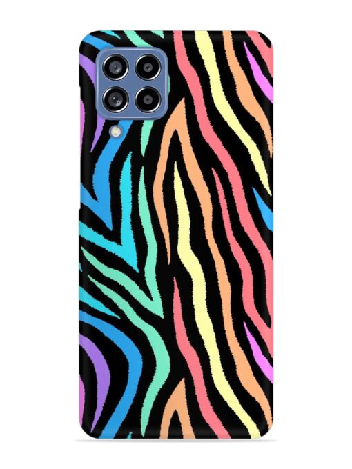 Colorful Abstract Zebra Snap Case for Samsung Galaxy M53 (5G) Zapvi