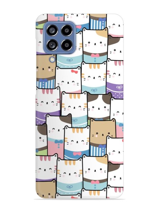 Cute Adorable Cat Snap Case for Samsung Galaxy M53 (5G) Zapvi