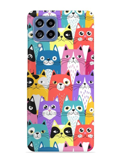 Funny Cartoon Cats Snap Case for Samsung Galaxy M53 (5G) Zapvi