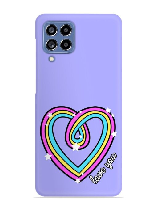 Colorful Rainbow Heart Snap Case for Samsung Galaxy M53 (5G) Zapvi