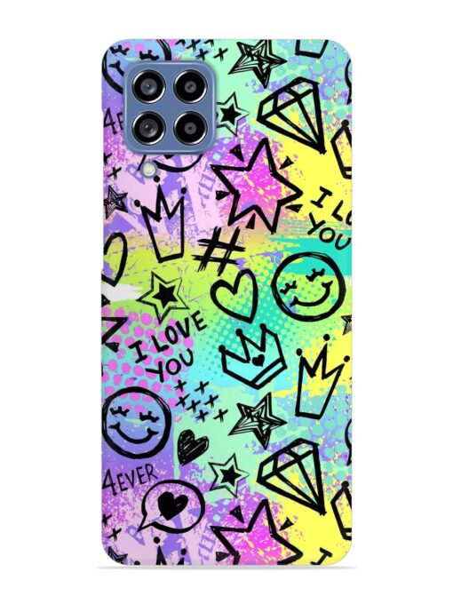 Bright Seamless Pattern Snap Case for Samsung Galaxy M53 (5G) Zapvi