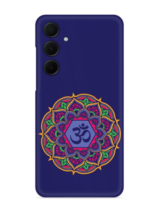 Om Mandala Art Blue Snap Case for Samsung Galaxy M55 (5G) Zapvi