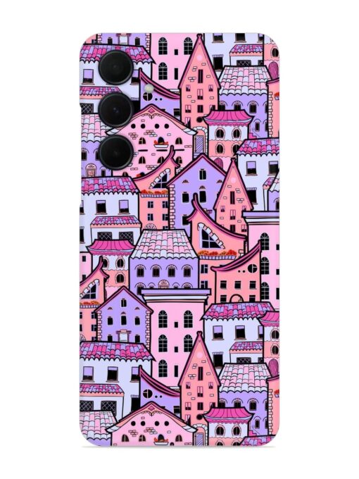 Seamless Pattern Houses Snap Case for Samsung Galaxy M55 (5G) Zapvi