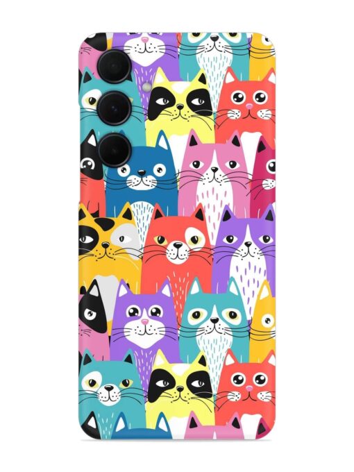 Funny Cartoon Cats Snap Case for Samsung Galaxy M55 (5G)