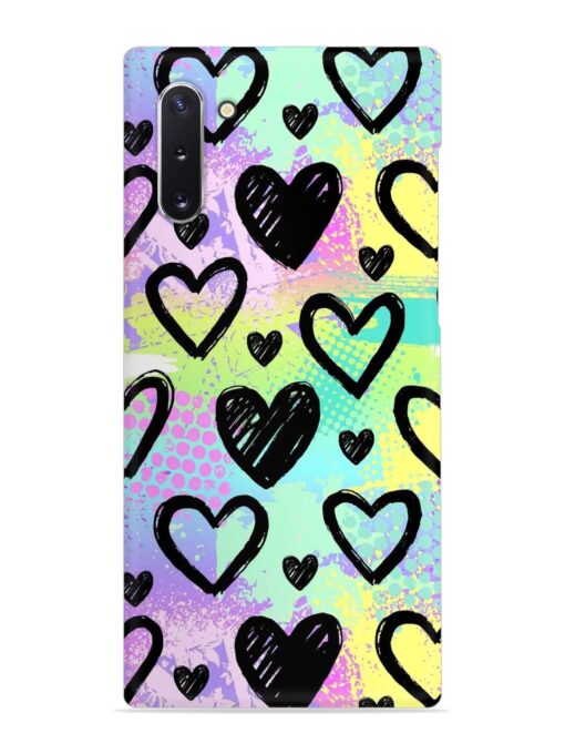 Bright Pattern Hearts Snap Case for Samsung Galaxy Note 10 Zapvi