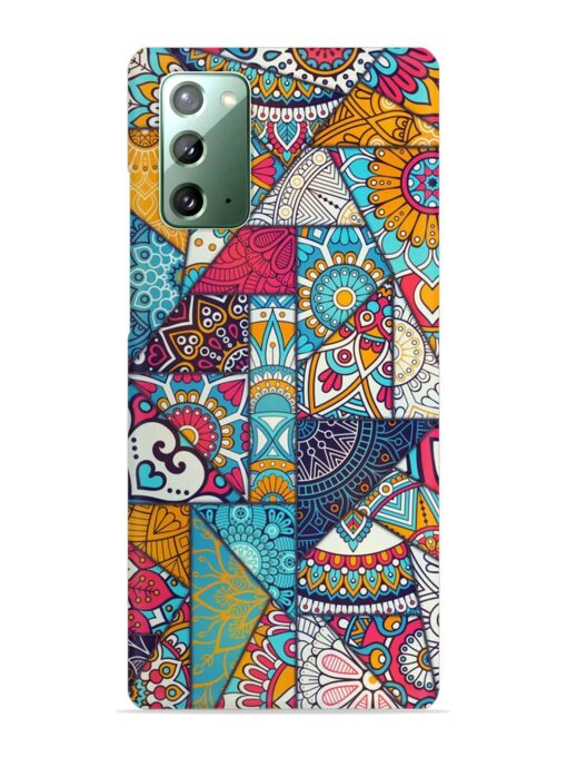 Patchwork Pattern Vintage Snap Case for Samsung Galaxy Note 20 Zapvi