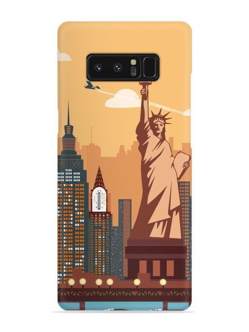 New York Statue Of Liberty Architectural Scenery Snap Case for Samsung Galaxy Note 8