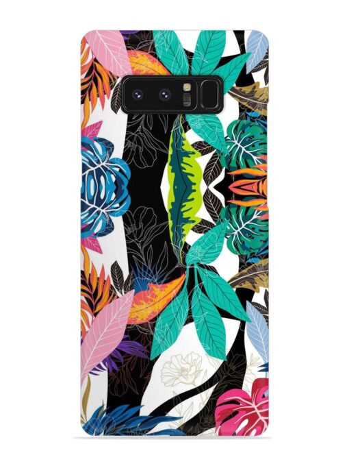 Floral Pattern Bright Snap Case for Samsung Galaxy Note 8