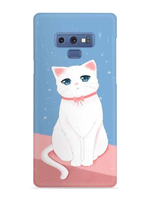 Cute White Cat Snap Case for Samsung Galaxy Note 9 Zapvi