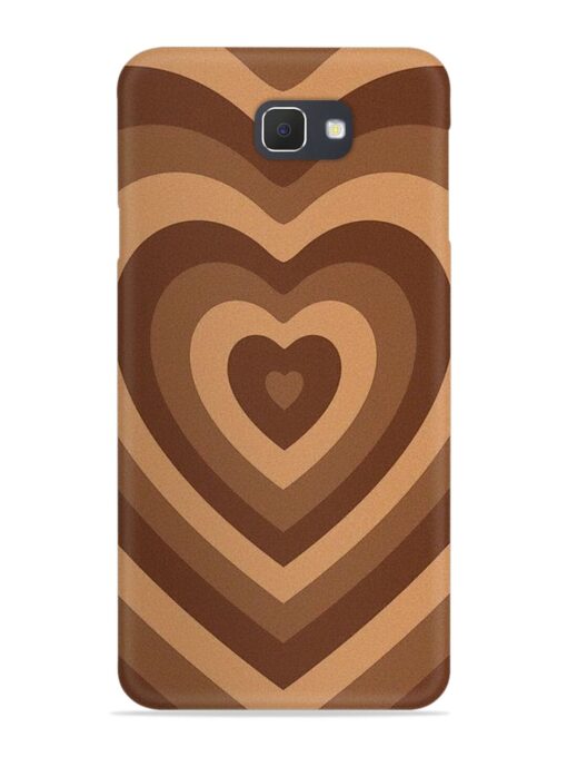 Brown Heart Snap Case for Samsung Galaxy On7 (2016)