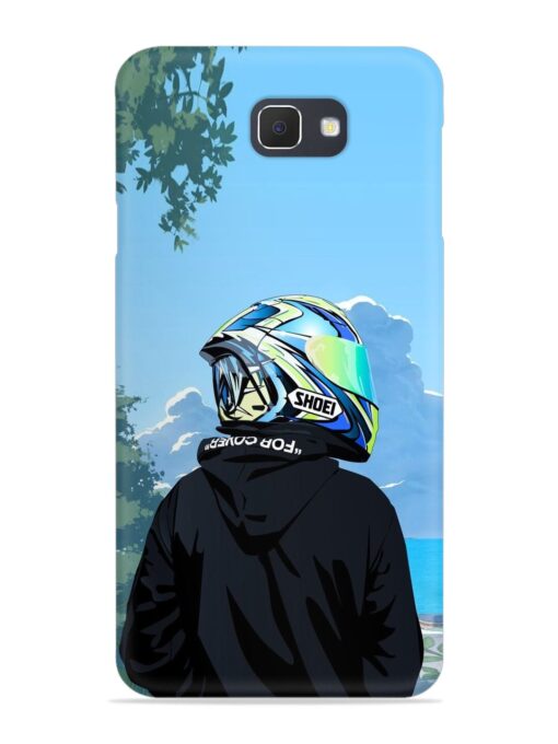 Rider With Helmet Snap Case for Samsung Galaxy On7 (2016)