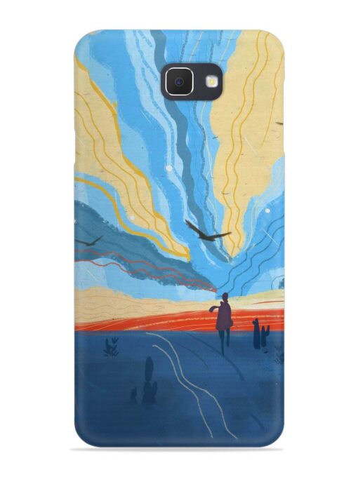 Minimal Abstract Landscape Snap Case for Samsung Galaxy On7 (2016)