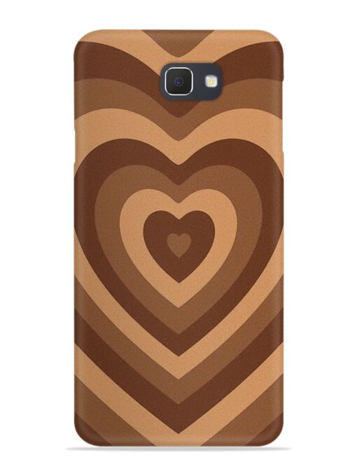 Brown Heart Snap Case for Samsung Galaxy On7 Prime Zapvi