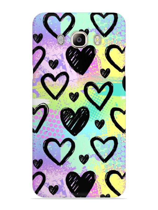 Bright Pattern Hearts Snap Case for Samsung Galaxy On8