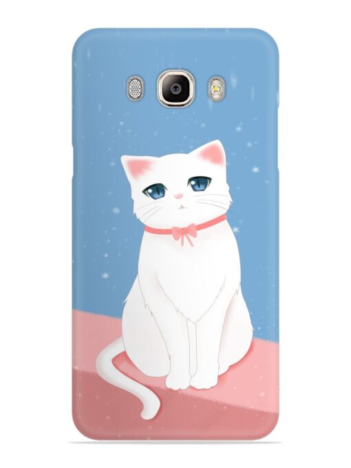 Cute White Cat Snap Case for Samsung Galaxy On8