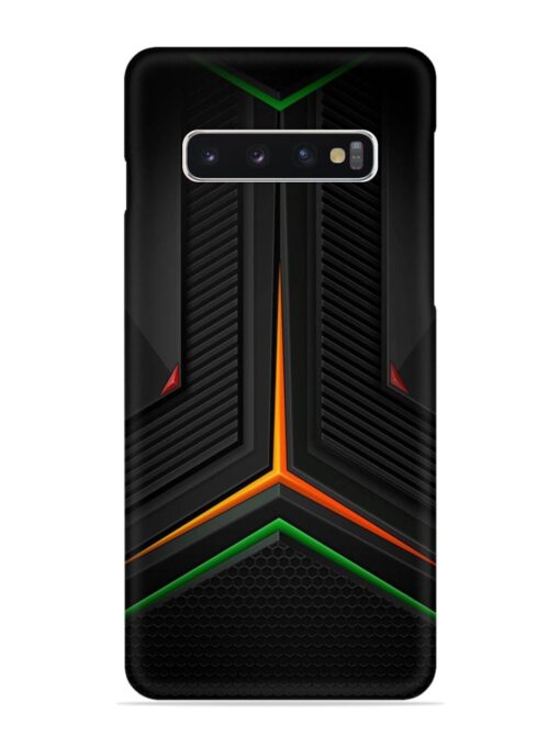 Orange Triangle Light Snap Case for Samsung Galaxy S10 Zapvi