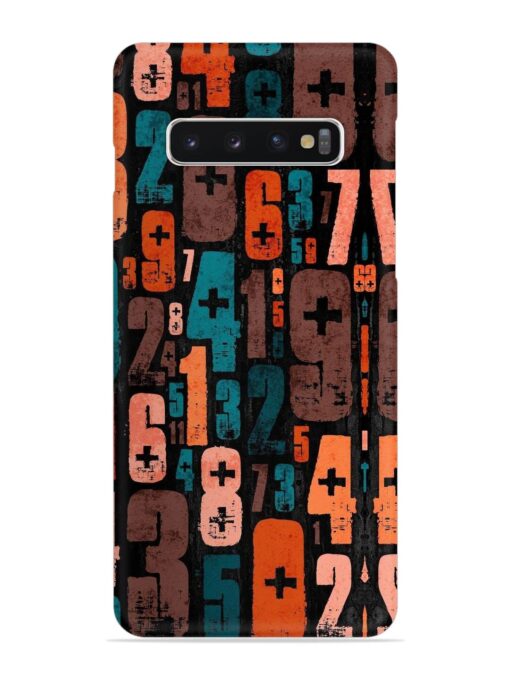 0 To 9 Art Snap Case for Samsung Galaxy S10 Zapvi