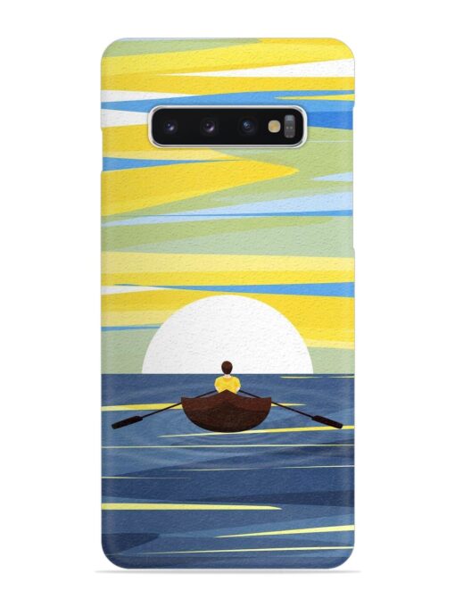 Rowing Person Ferry Paddle Snap Case for Samsung Galaxy S10 Zapvi