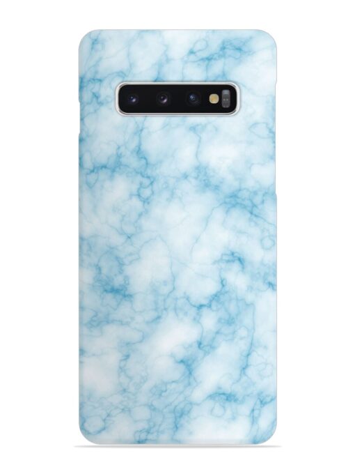 Blue White Natural Marble Snap Case for Samsung Galaxy S10