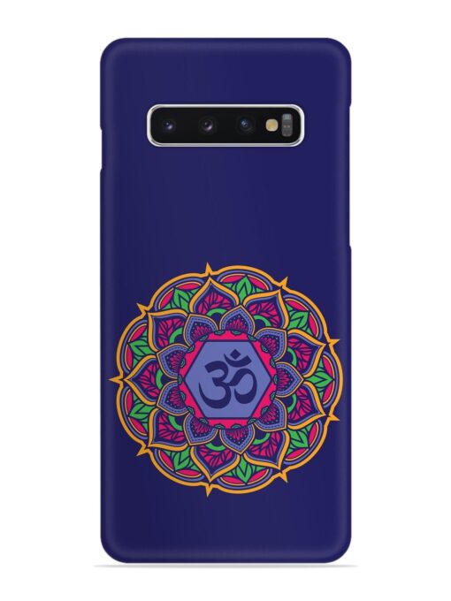 Om Mandala Art Blue Snap Case for Samsung Galaxy S10