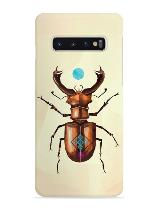 Stag Beetle Vector Snap Case for Samsung Galaxy S10