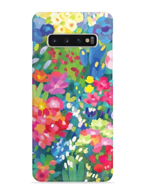 Watercolor Flower Art Snap Case for Samsung Galaxy S10