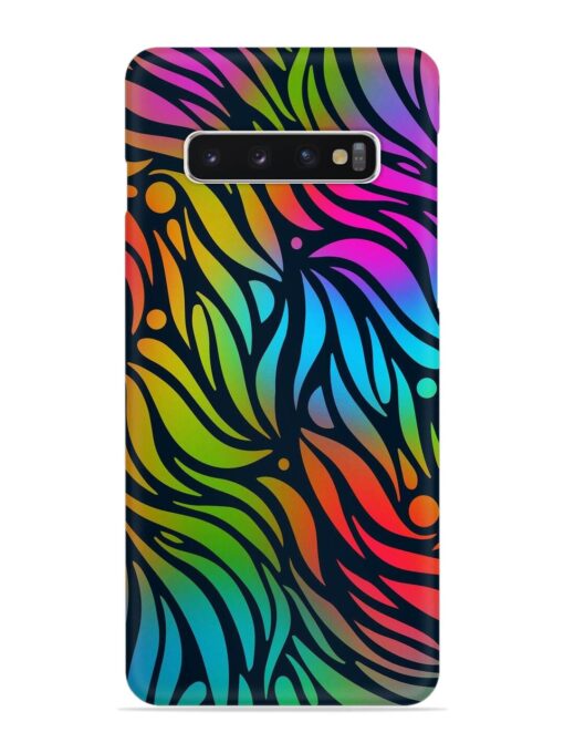 Abstract Leaf Design Snap Case for Samsung Galaxy S10 Zapvi