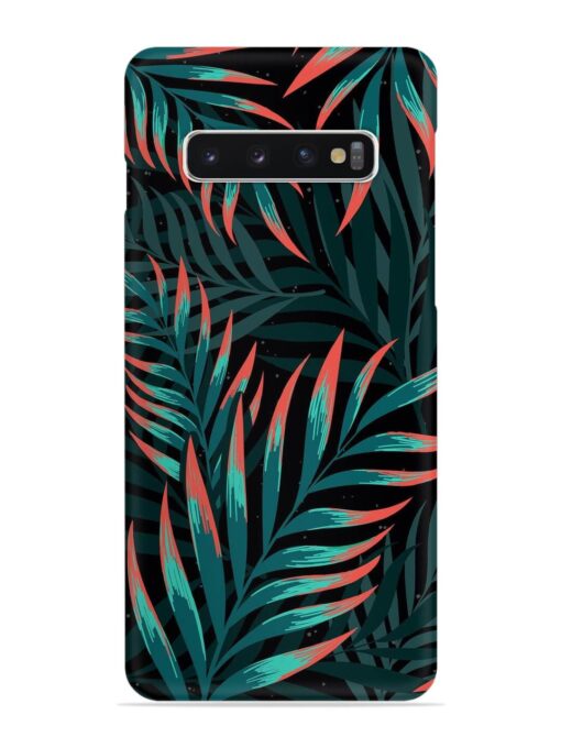 Green Leaf Art Snap Case for Samsung Galaxy S10 Zapvi