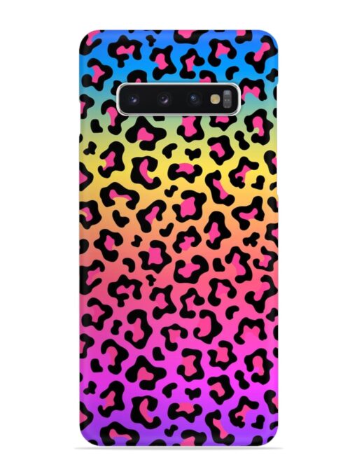 Neon Rainbow Colored Snap Case for Samsung Galaxy S10