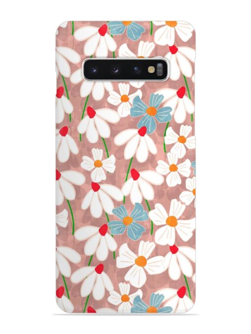 Abstract Petal Flowers Snap Case for Samsung Galaxy S10