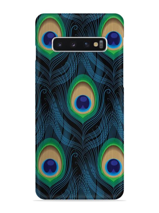 Seamless Pattern Peacock Snap Case for Samsung Galaxy S10