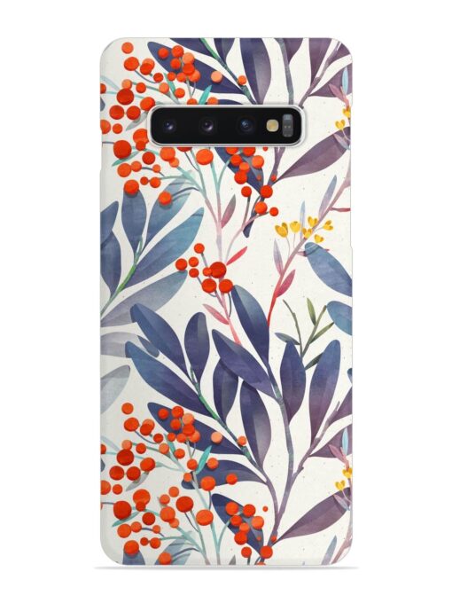 Seamless Floral Pattern Snap Case for Samsung Galaxy S10