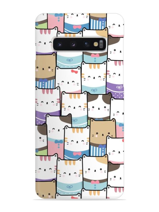 Cute Adorable Cat Snap Case for Samsung Galaxy S10