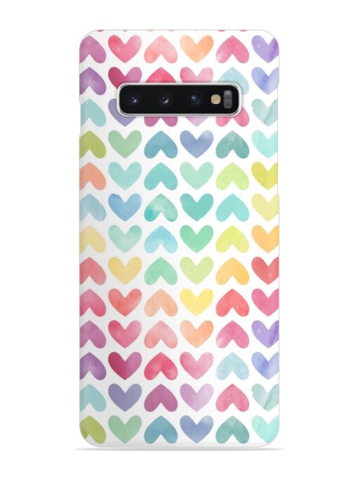 Seamless Colorful Watercolor Snap Case for Samsung Galaxy S10