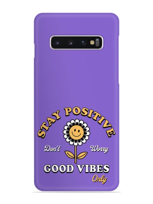 Retro Positive Flower Snap Case for Samsung Galaxy S10